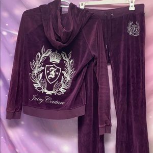 Purple Sparkly Juicy Couture tracksuit